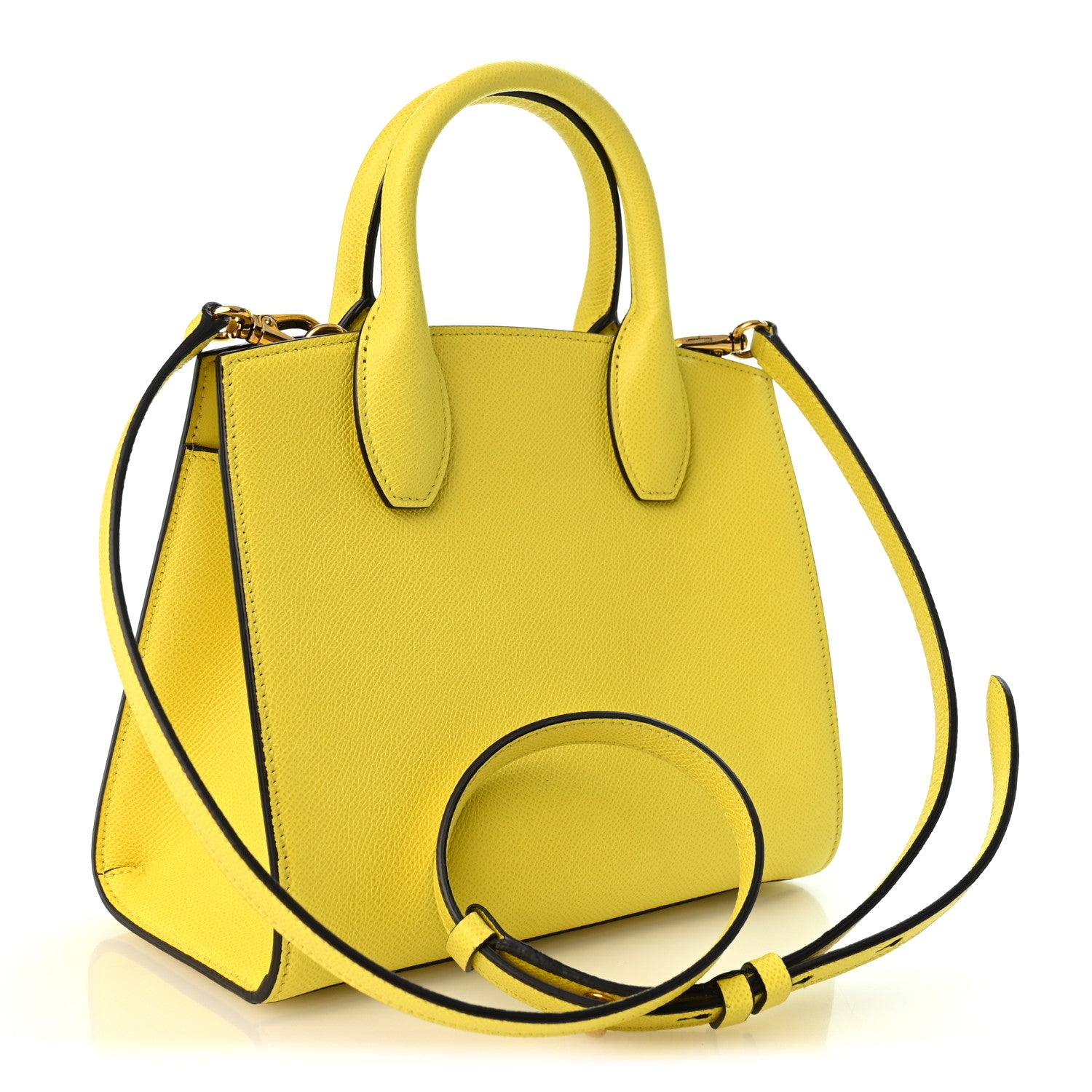 Salvatore Ferragamo Hammered Calfskin Small The Studio Box Bag