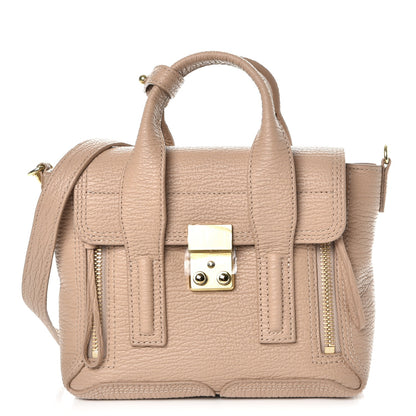 3.1 Phillip Lim 3.1 Textured Calfskin Mini Pashli Satchel Cashew 1 of 8