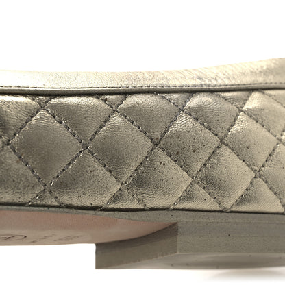 Chanel Metallic Lambskin Quilted Womens Chain CC Loafers 39.5 Gold 11 of 11