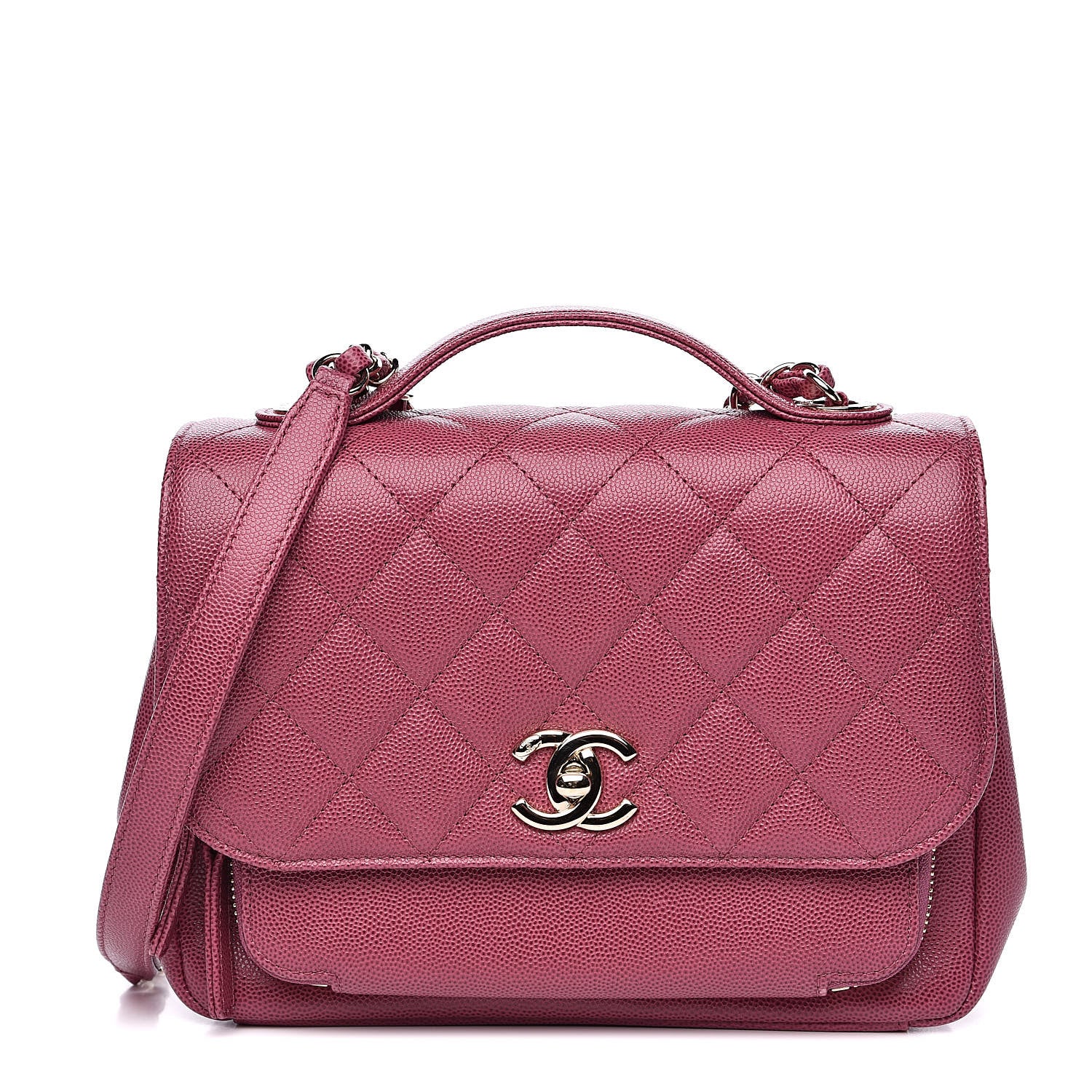 Chanel Caviar Quilted Small Business Affinity Flap Dark Pink 1 of 12