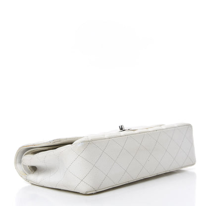 Chanel Caviar Quilted Medium Double Flap White 4 of 24
