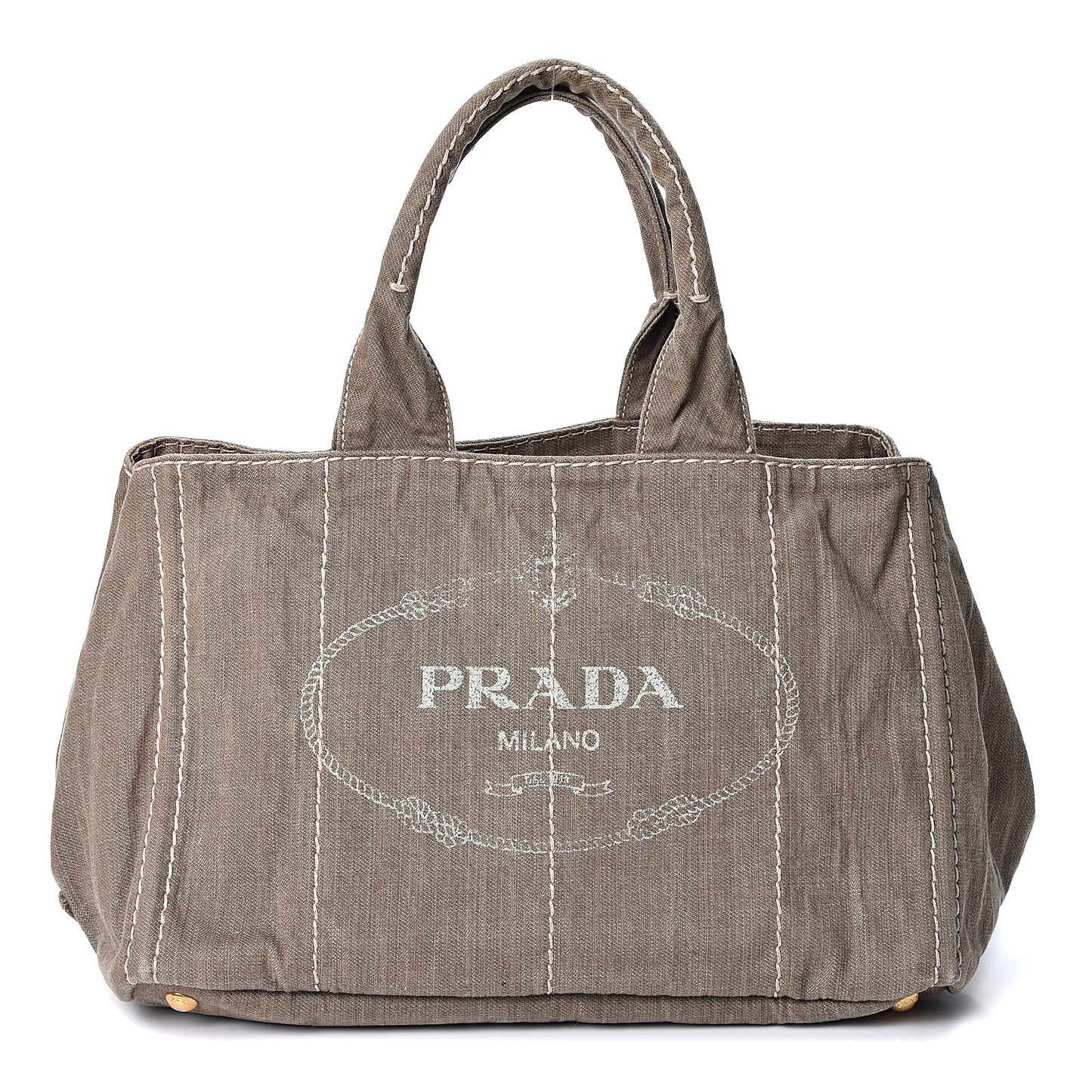 Denim Logo Tote Militare