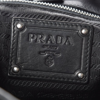 Prada Soft Calfskin Two Pocket Hobo Black 8 of 14