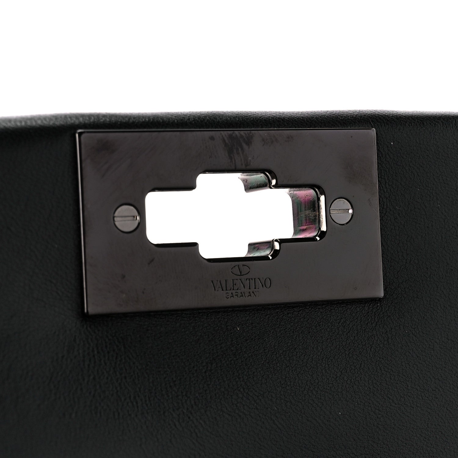 Valentino Garavani Nappa Monochrome Medium Roman Stud Shoulder Bag Black 6 of 10
