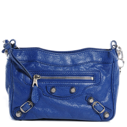 Balenciaga Agneau Giant 12 Silver Hardware Shoulder Bag Bleu Cobalt 1 of 10