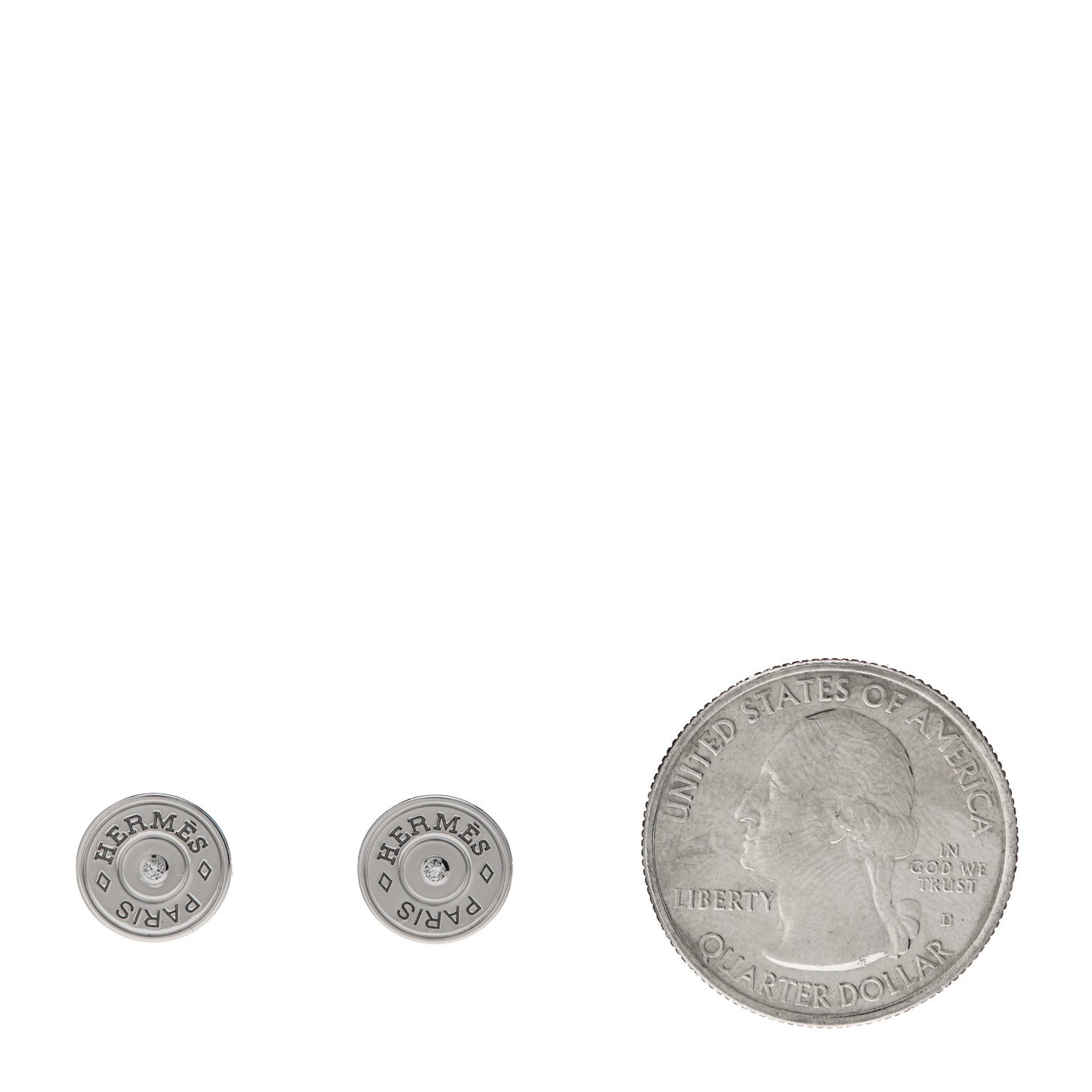 18K White Gold Diamond Small Gambade Earrings