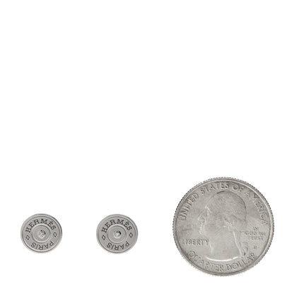 Hermes 18K White Gold Diamond Small Gambade Earrings 2 of 5