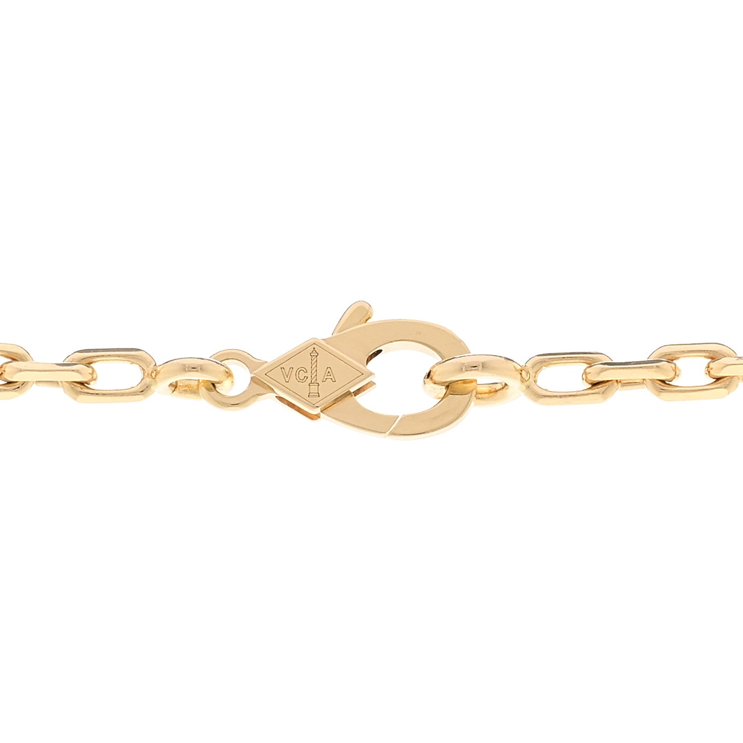 Van Cleef & Arpels 18K Yellow Gold Mother of Pearl 10 Motifs Vintage Alhambra Necklace 4 of 6