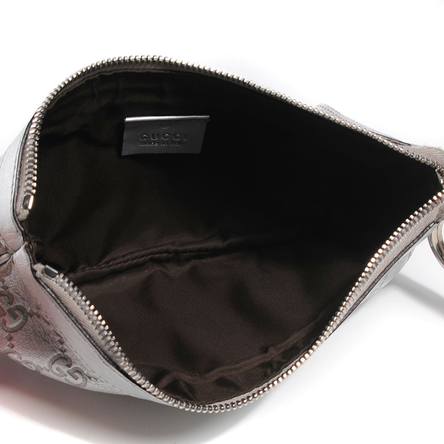 Gucci Guccissima New Britt Wristlet Silver 5 of 7