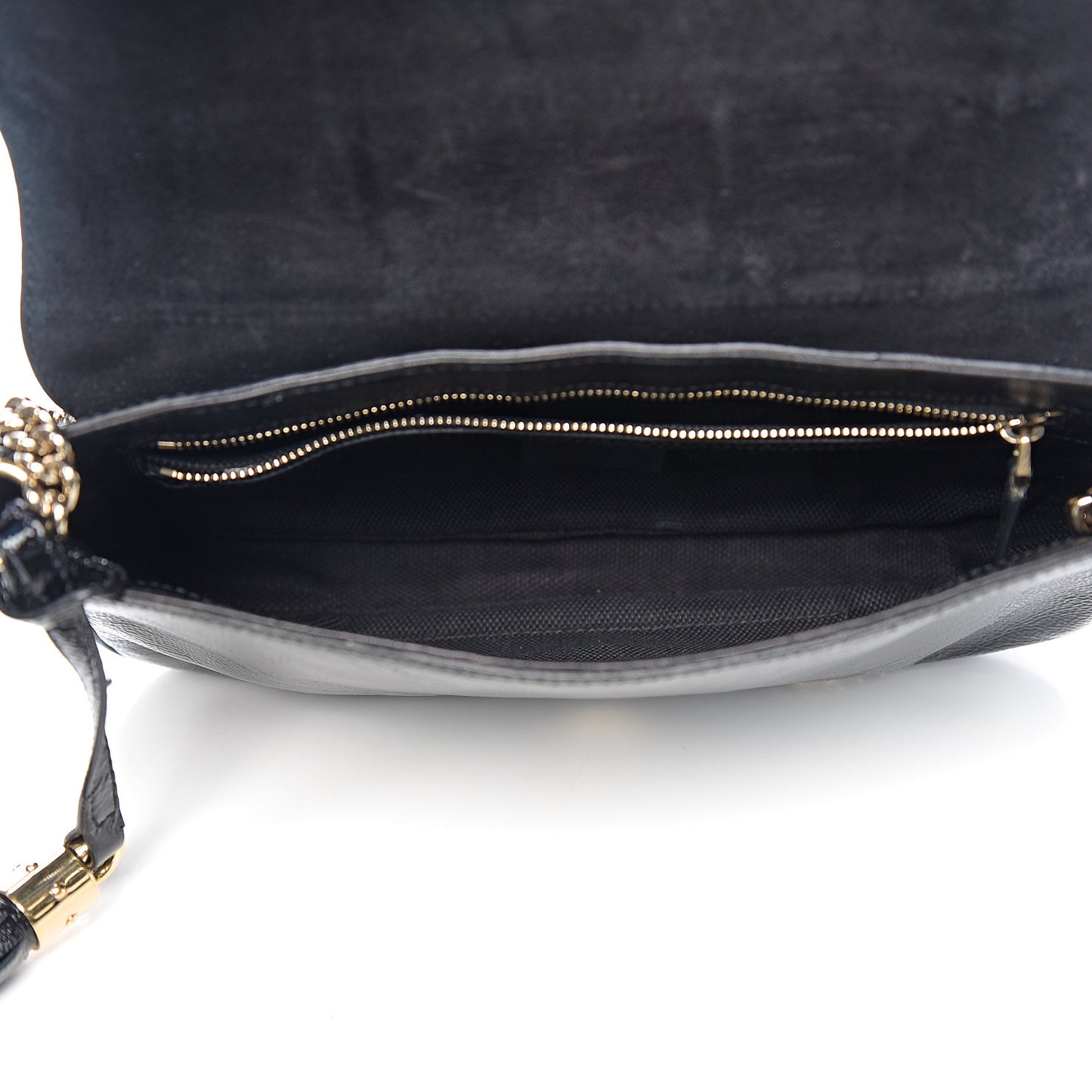 Patent Medium Soho Flap Crossbody Black