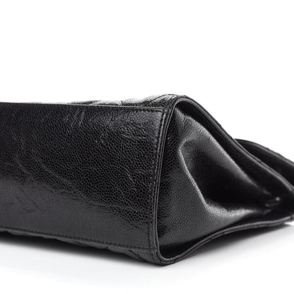 Chanel Crumpled Grained Calfskin Jumbo CC Crave Flap Black 7 of 14