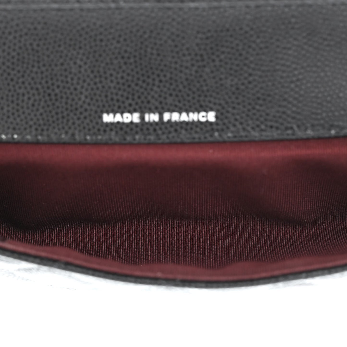 Caviar Quilted Glasses Case With Chain Black