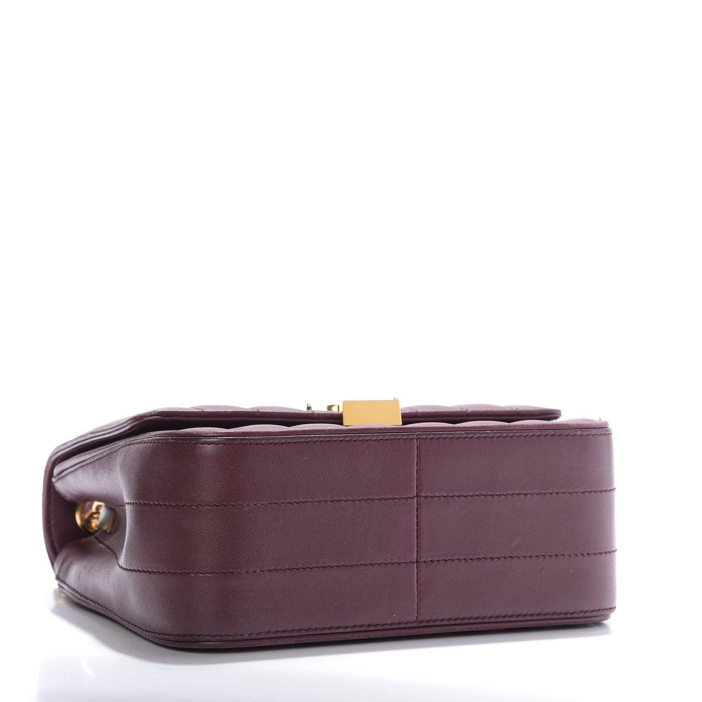 Lambskin Matelasse Monogram Medium Vicky Chain Bag Dark Legion Red