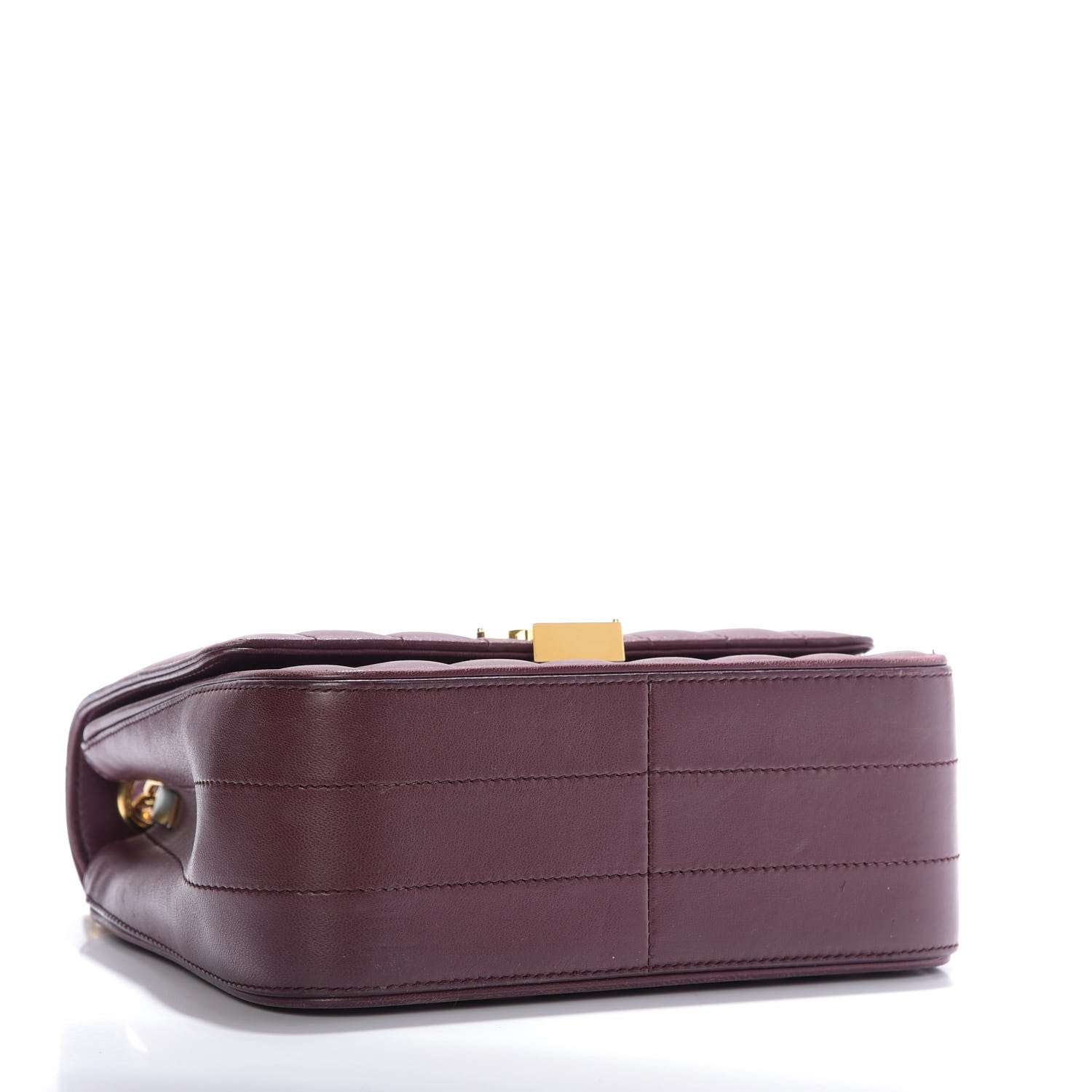 Saint Laurent Lambskin Matelasse Monogram Medium Vicky Chain Bag Dark Legion Red 4 of 11