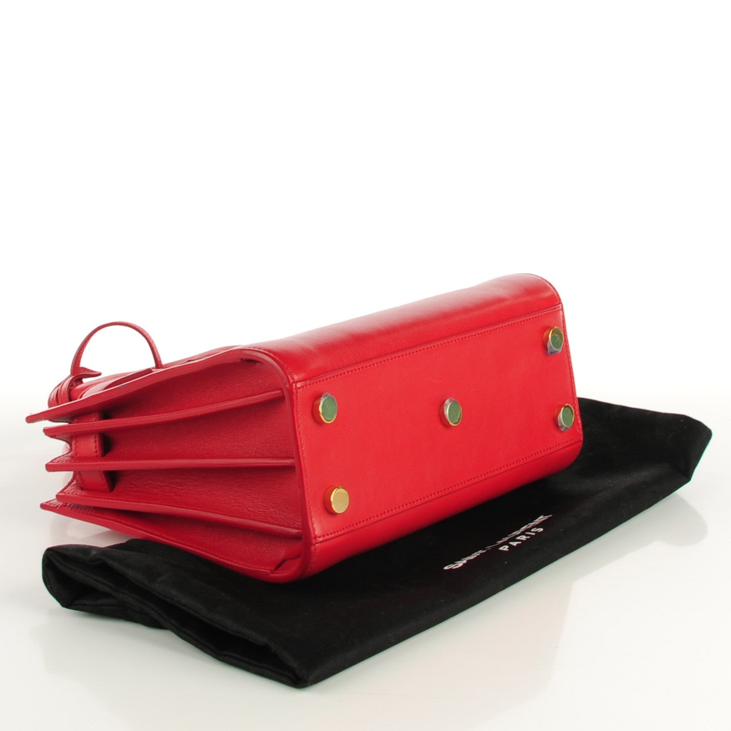 Saint Laurent Calfskin Nano Sac De Jour Lipstick Red 4 of 7