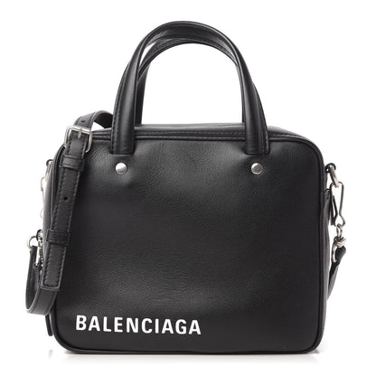 Balenciaga Shiny Day Calfskin XS Triangle Square Bag Black 1 of 10