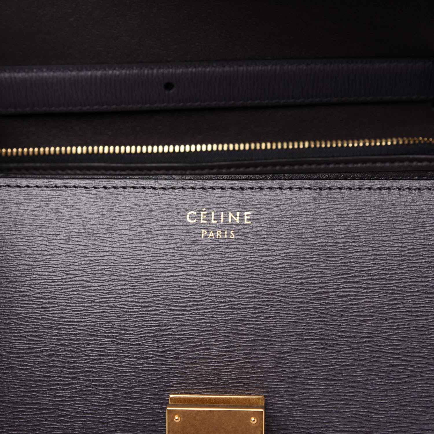 Celine Liege Calfskin Medium Classic Box Flap Bag Liquorice 6 of 10