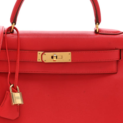 Hermes Swift Kelly Retourne 28 Rouge Vif 8 of 10