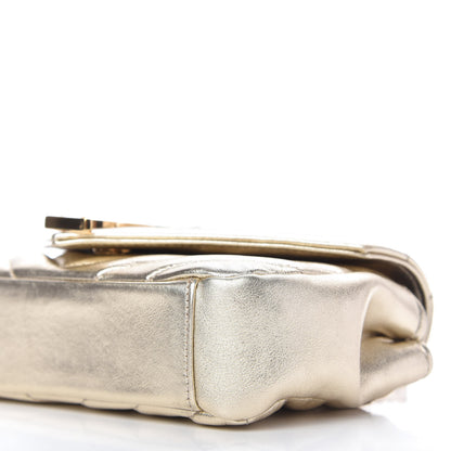 Saint Laurent Metallic Nappa Matelasse Chevron Classic Monogram Baby Chain Bag Gold 7 of 10