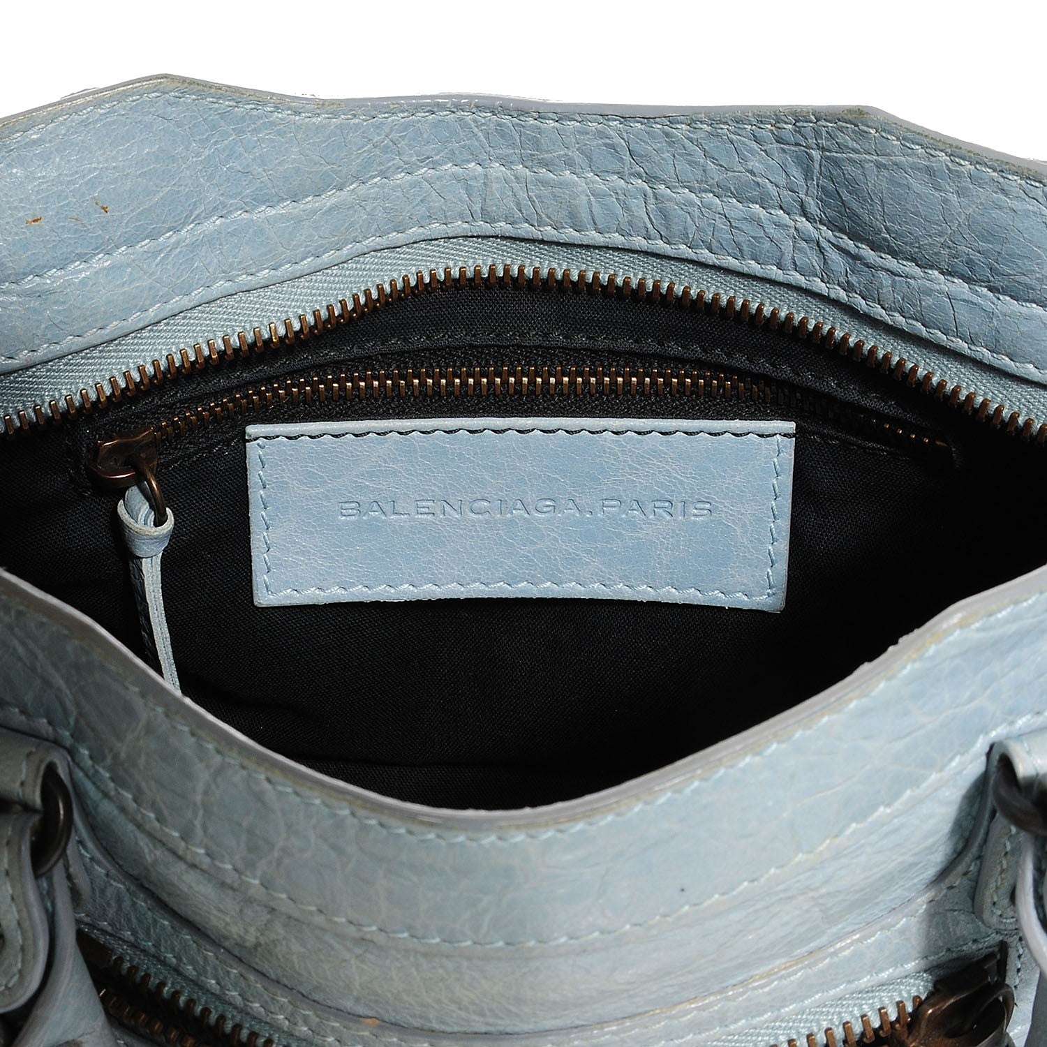 Balenciaga Agneau Classic Hardware Mini City Bleu Acier Ciel 8 of 20