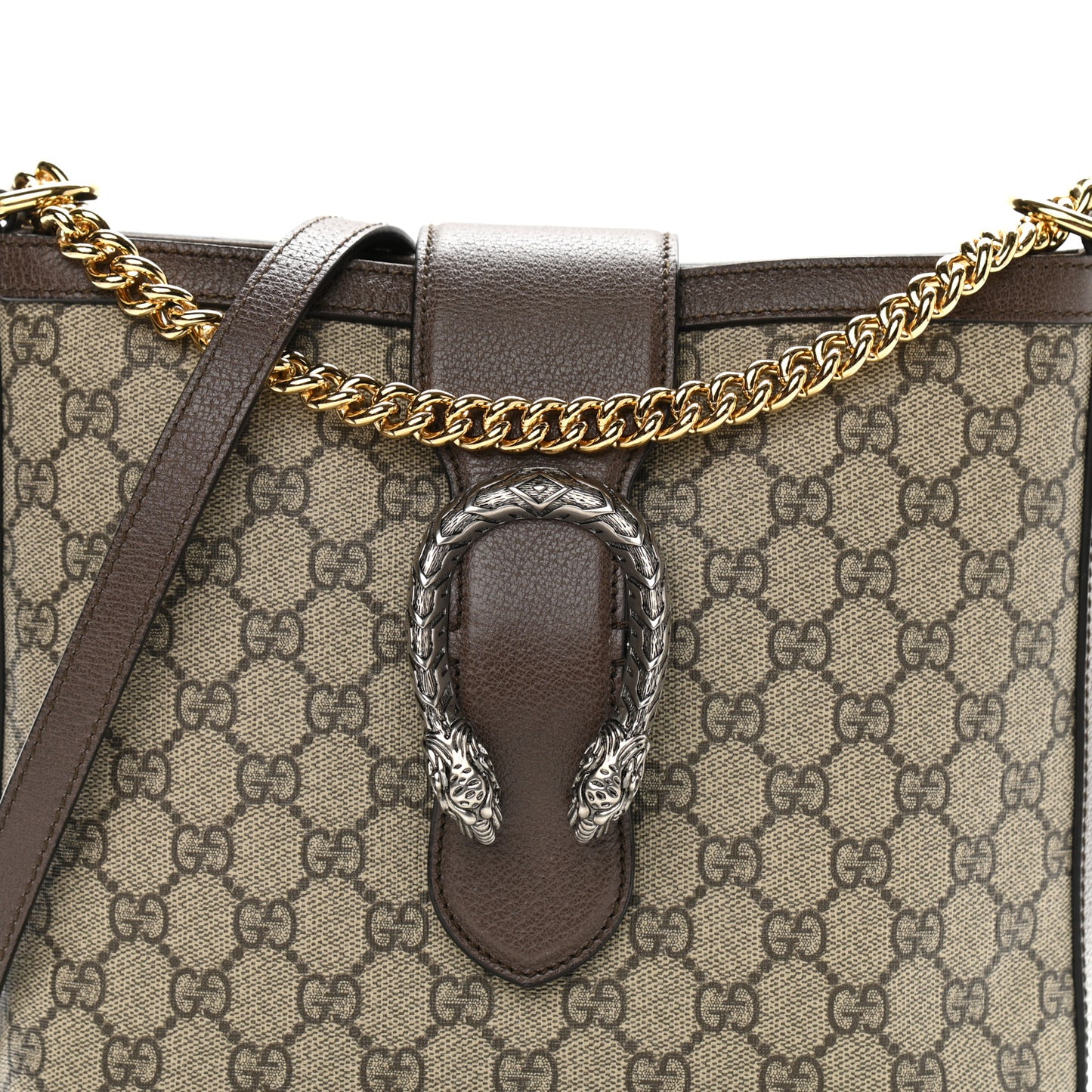 GG Supreme Monogram Medium Dionysus Bucket Bag Beige New Acero