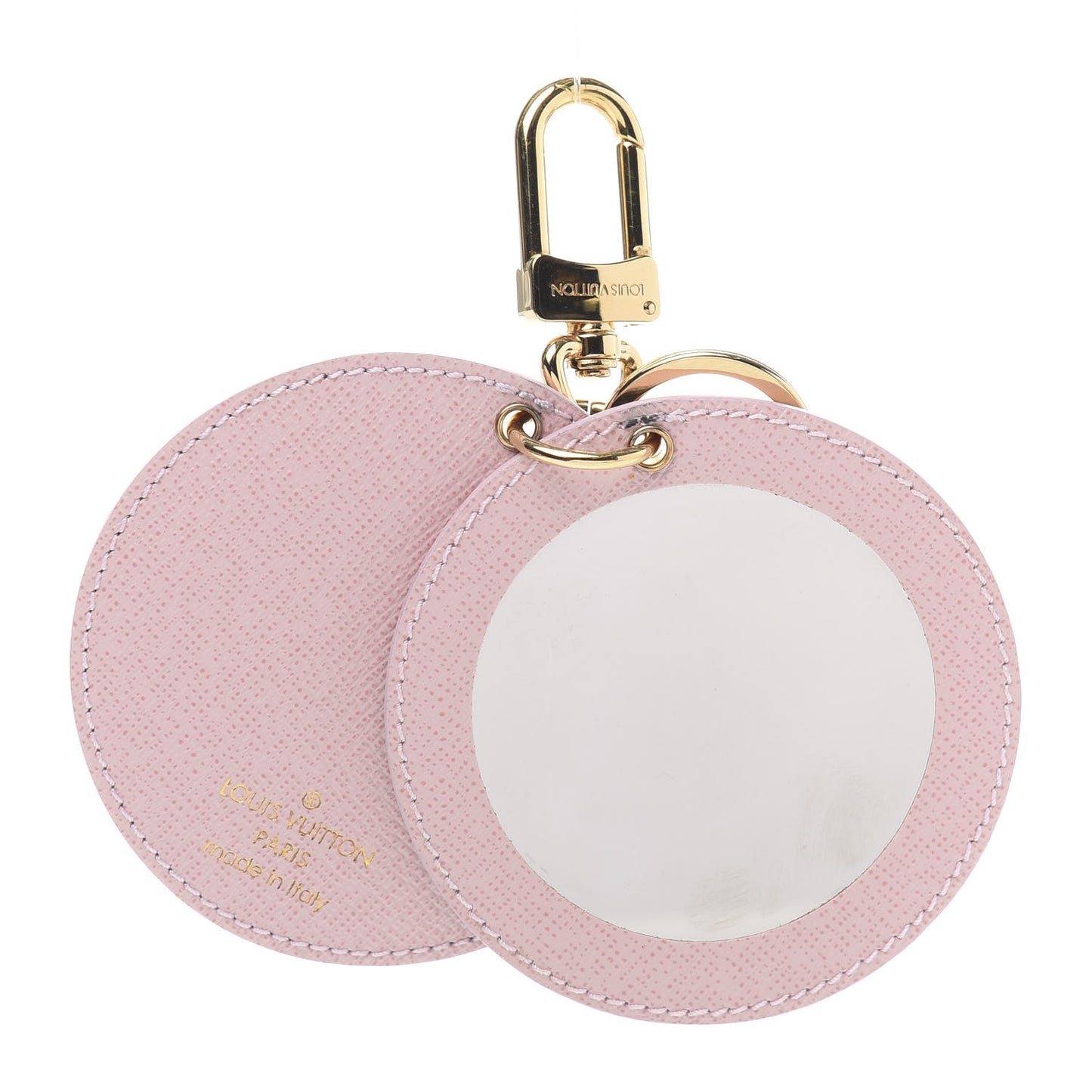 Monogram LV Mirror Bag Charm Key Holder Rose Ballerine