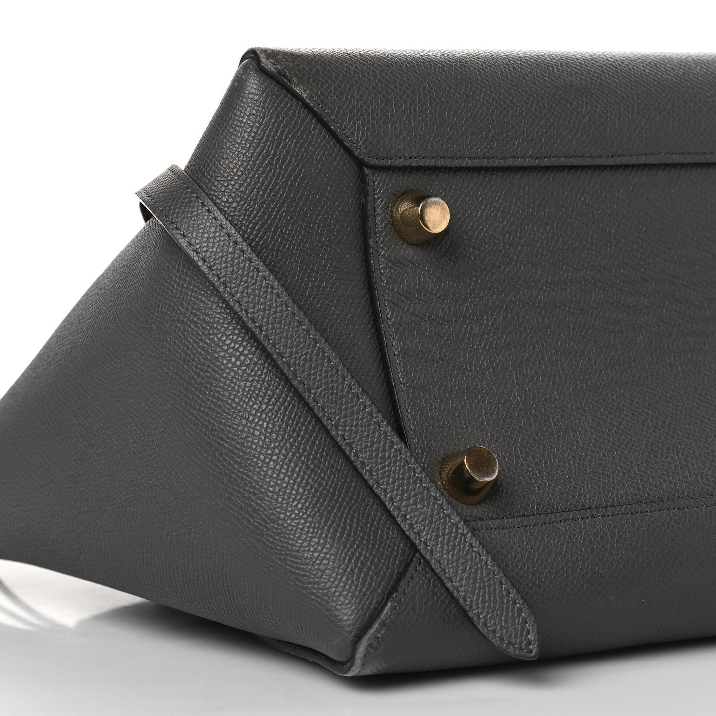 Grained Calfskin Mini Belt Bag Grey