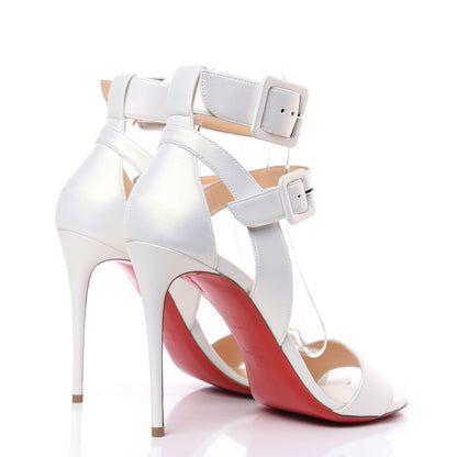 Christian Louboutin Nappa Multipot 100 Sandals 39 Snow White 4 of 8