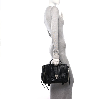 Proenza Schouler Lambskin Medium PS1 Plus Zip Satchel Black 2 of 9