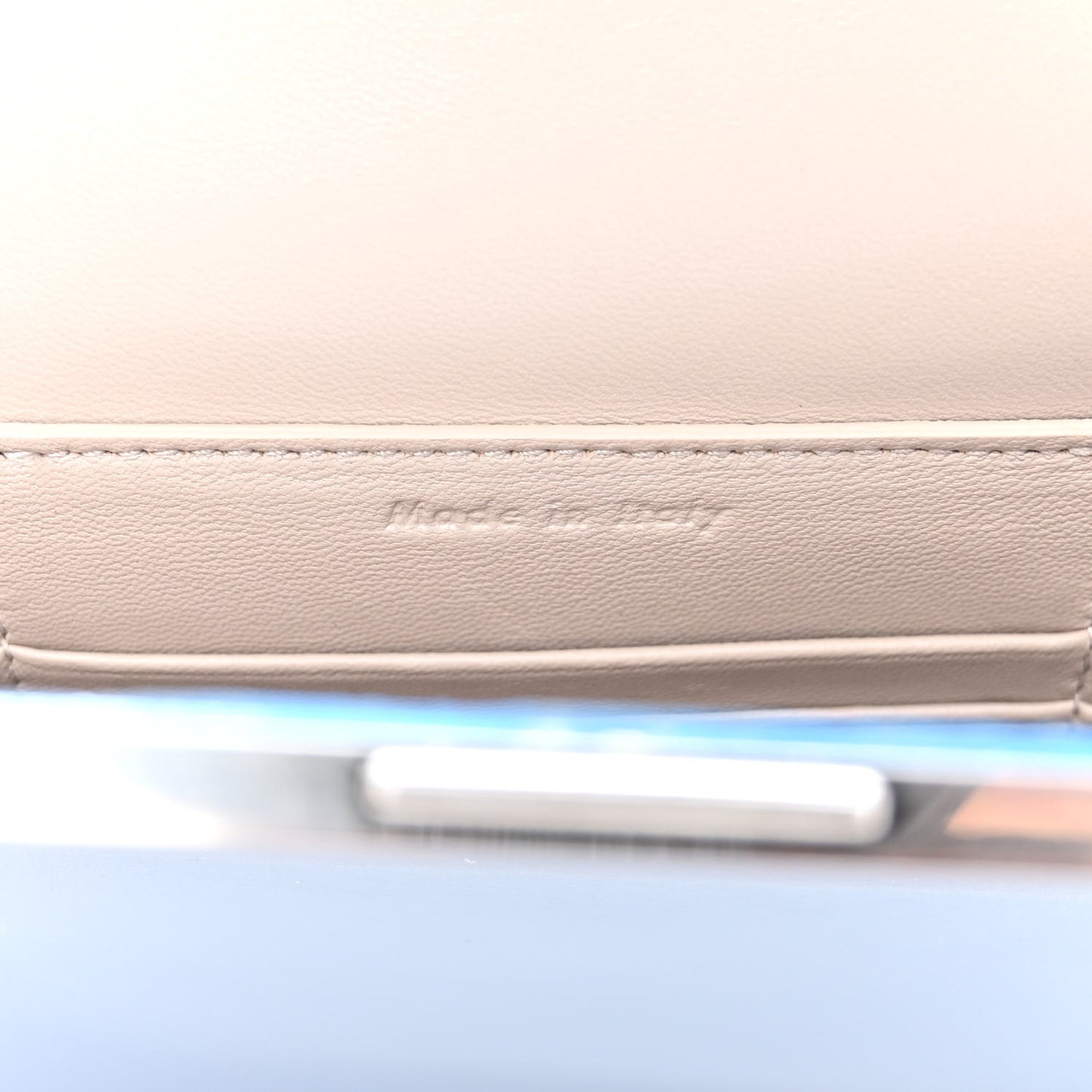 Smooth Calfskin Mini Clasp Bag Medium Blue