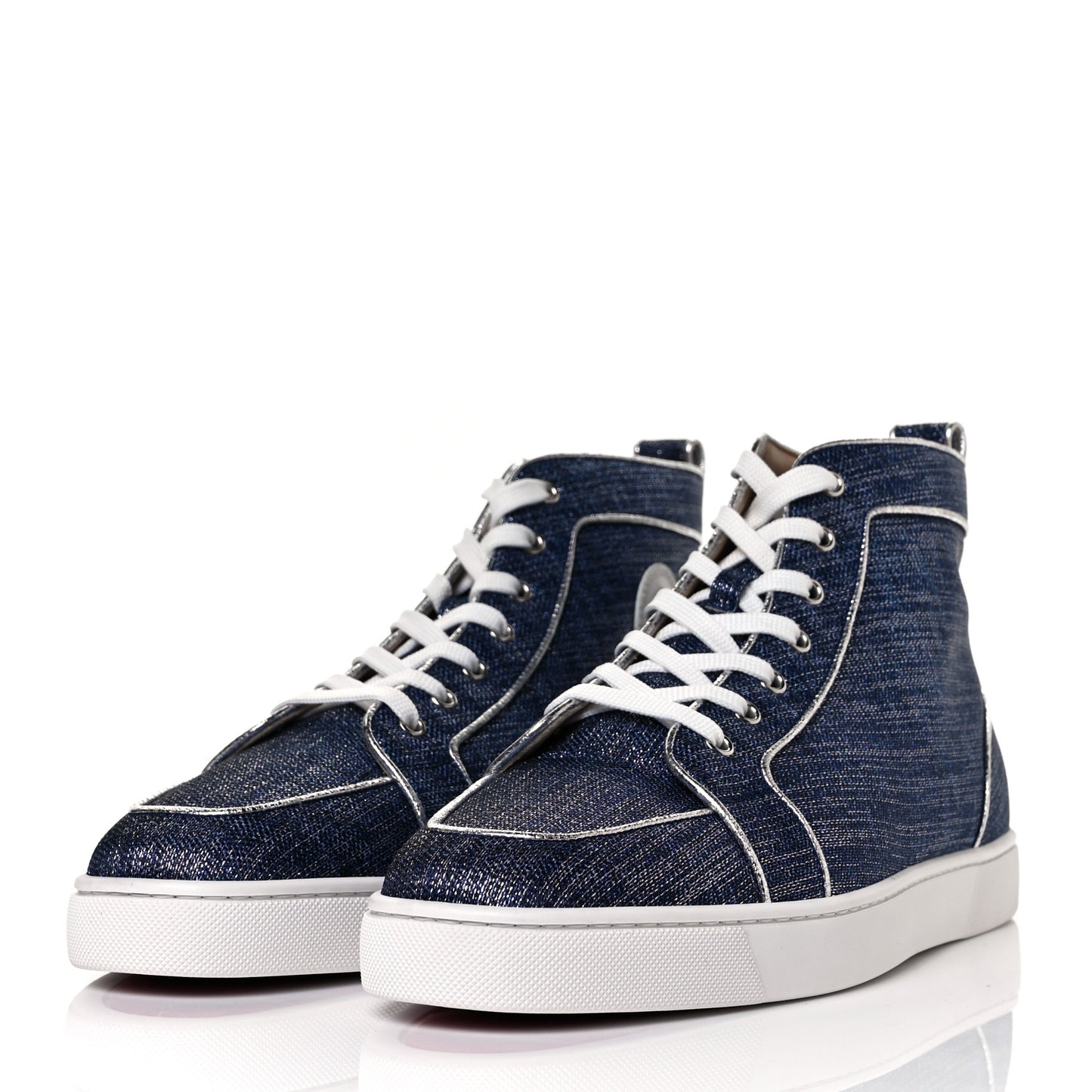 Lame Lux Mens Rantus Orlato Flat Sneakers 46.5 Denim