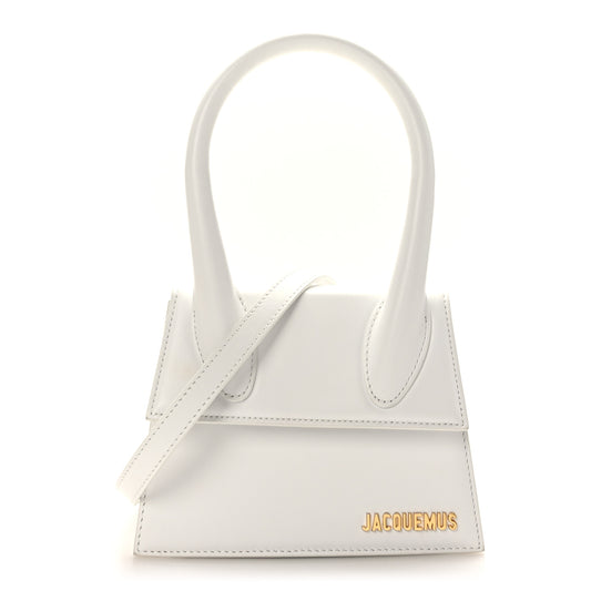 Smooth Calfskin Le Chiquito Moyen White
