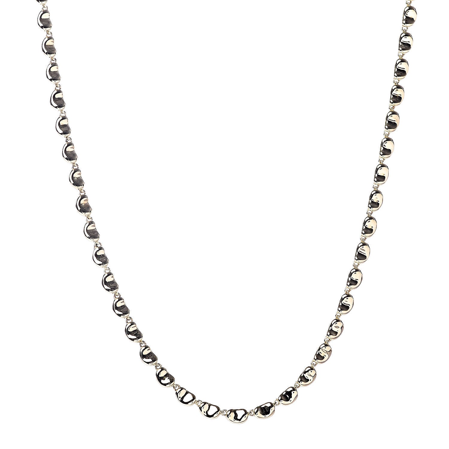 Tiffany 18K Yellow Gold Mini Elsa Peretti Bean Link Necklace 1 of 5