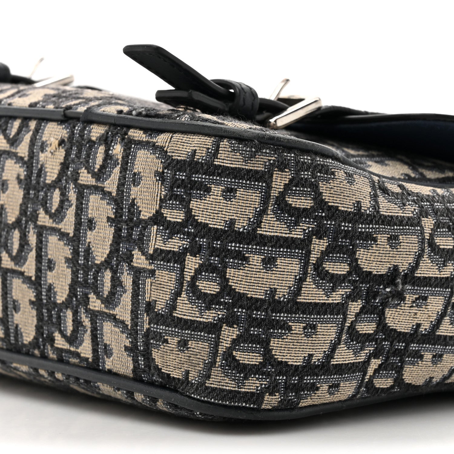 Christian Dior Smooth Calfskin Oblique Calfskin Kid's Messenger Navy Blue 9 of 15