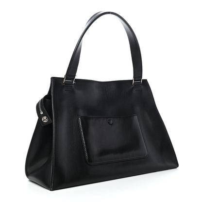 Celine Supple Calfskin Medium Bi-Color Edge Shoulder Bag Cream 3 of 10
