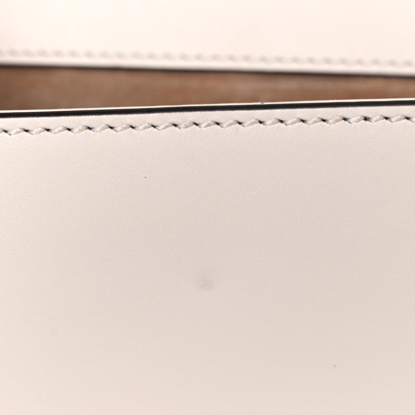 Calfskin Mini Sylvie Top Handle Bag White