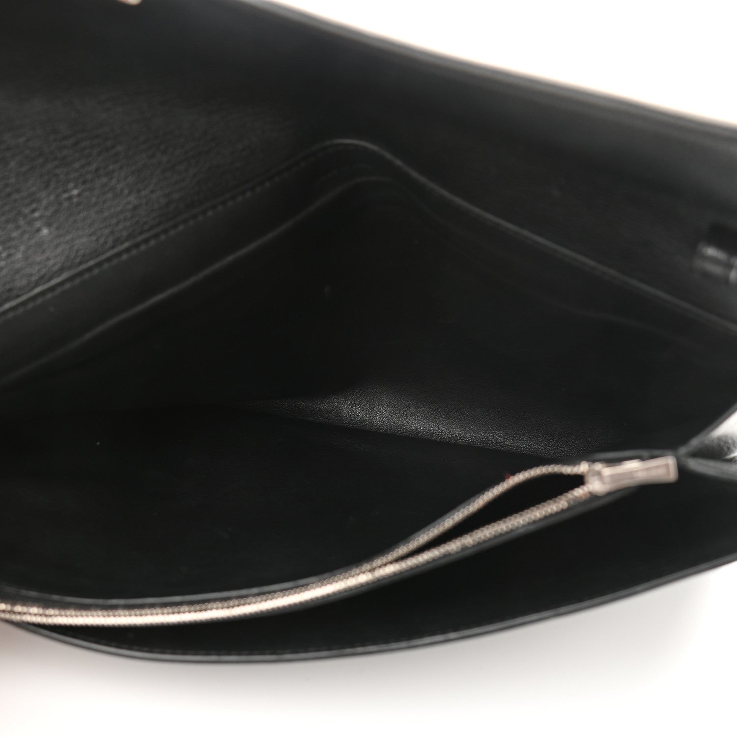 Celine Goatskin Folded Clutch With Strap Black 5 of 17