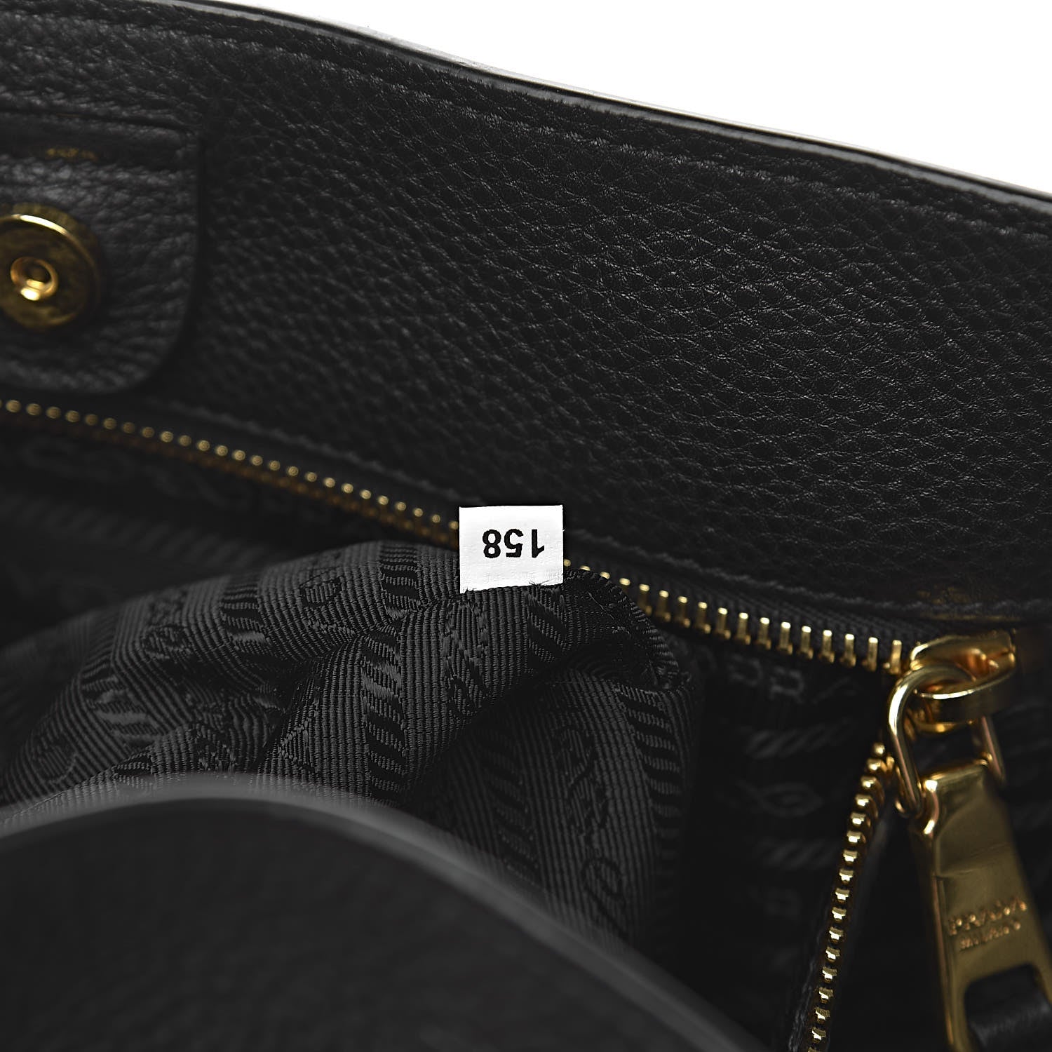 Prada Vitello Daino Shoulder Bag Black 7 of 10
