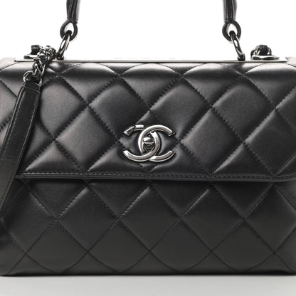 Chanel Lambskin Quilted Small Trendy CC Dual Handle Flap Bag Black 8 of 13