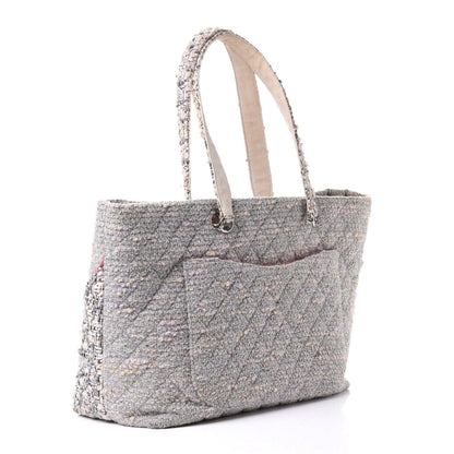 Chanel Tweed Quilted Cambon Tote Grey 2 of 5