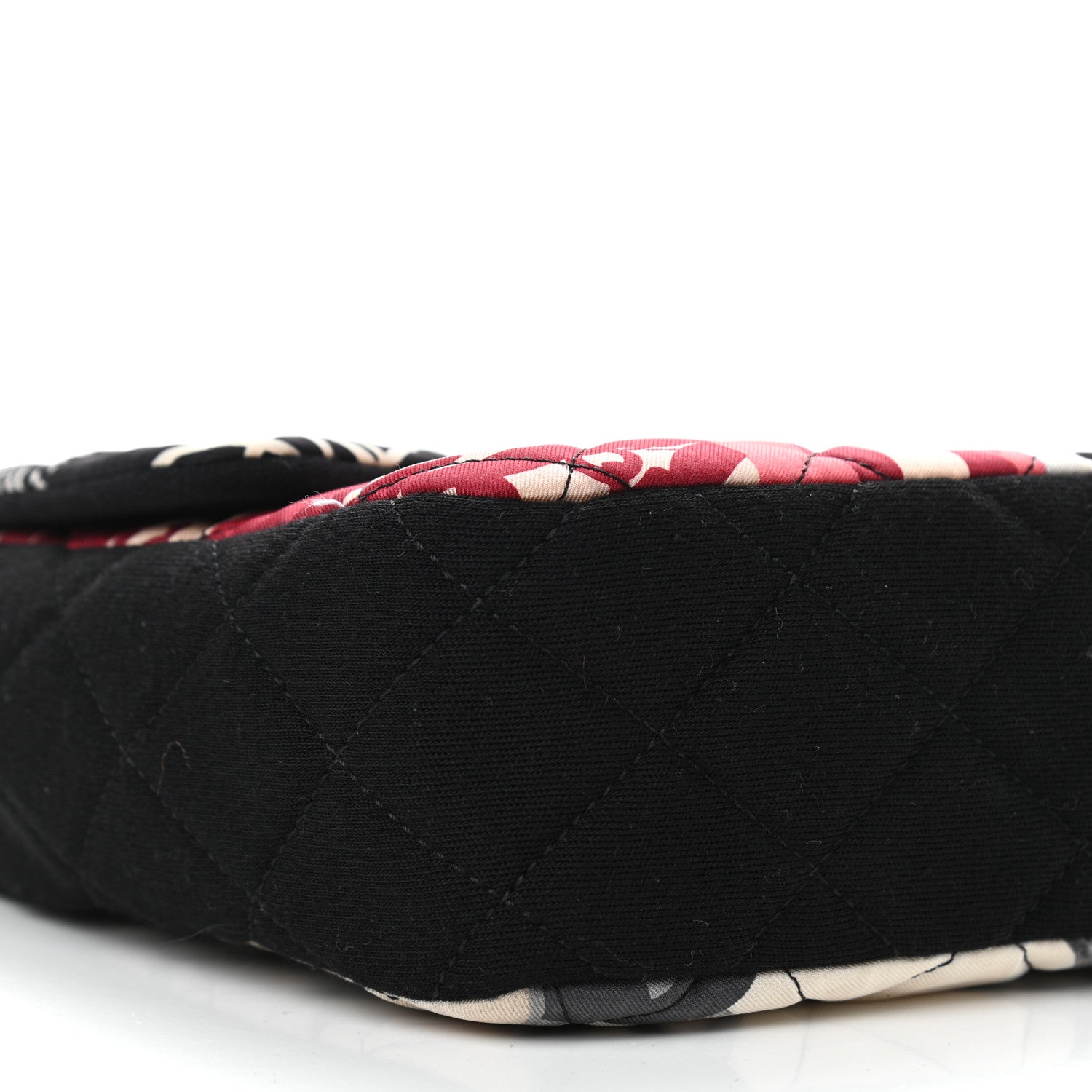 Chanel Fabric Quilted Medium Flap Red Black White 9 of 12