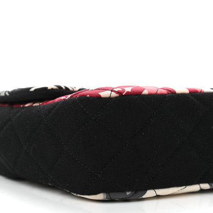 Chanel Fabric Quilted Medium Flap Red Black White 9 of 12