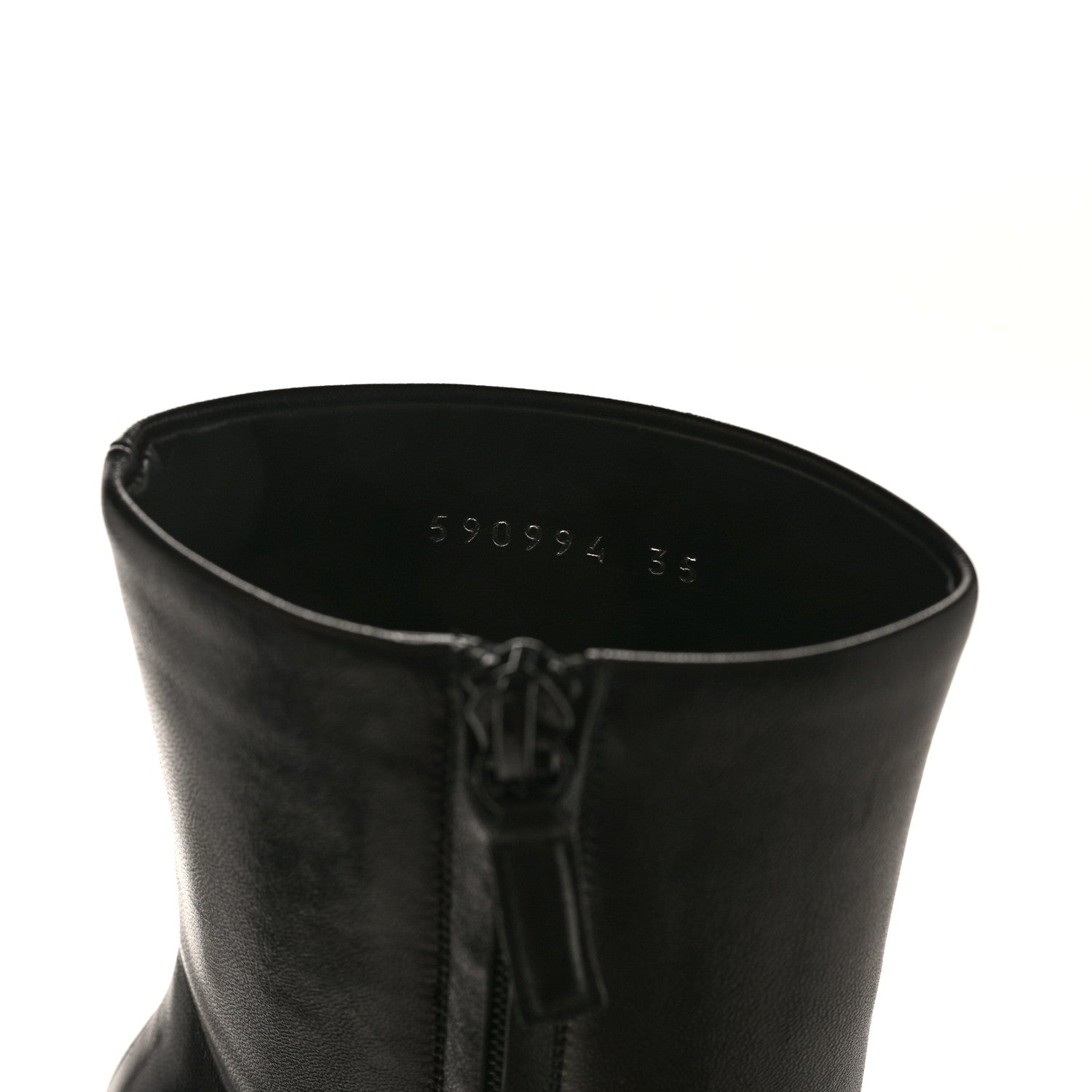 Balenciaga Shiny Sheepskin 20mm Oval Booties 35 Black 8 of 8