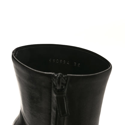 Balenciaga Shiny Sheepskin 20mm Oval Booties 35 Black 8 of 8