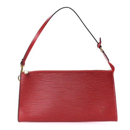 Louis Vuitton Epi Pochette Accessories 24 Castillan Red 1 of 10