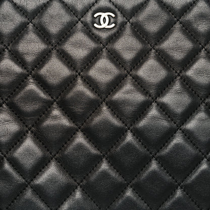 Chanel Lambskin Quilted Large Cosmetic Case Black 8 of 11
