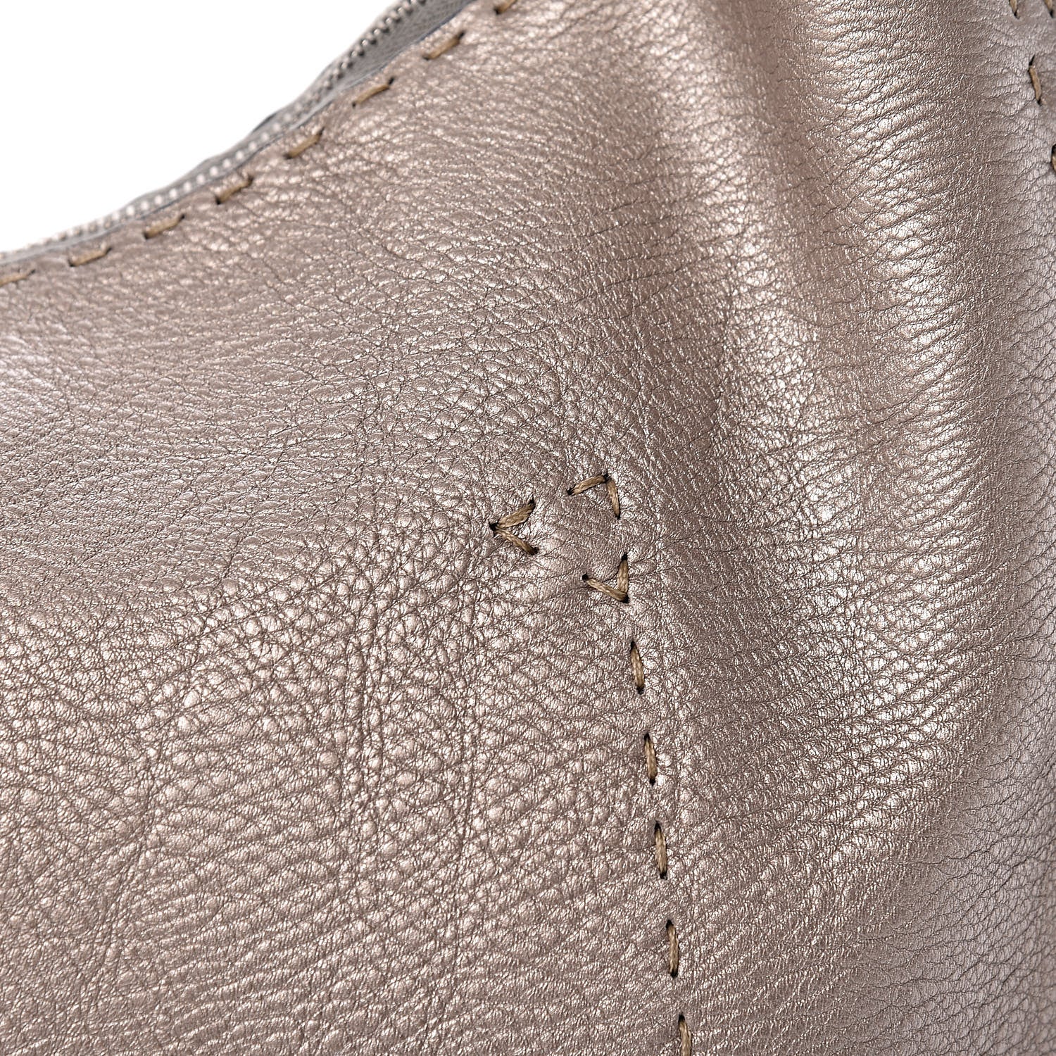 Fendi Cuoio Romano Selleria Hobo Peltro 10 of 13