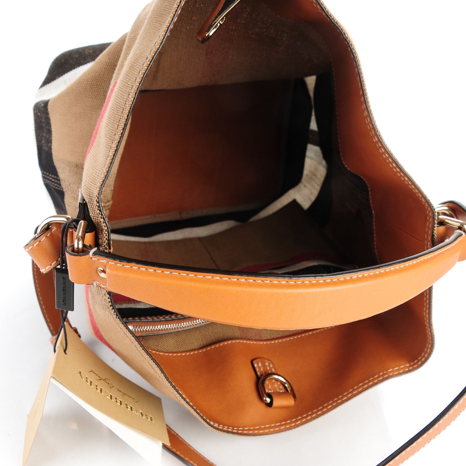 Burberry Canvas Mega Check Medium Ashby Saddle Brown 5 of 8