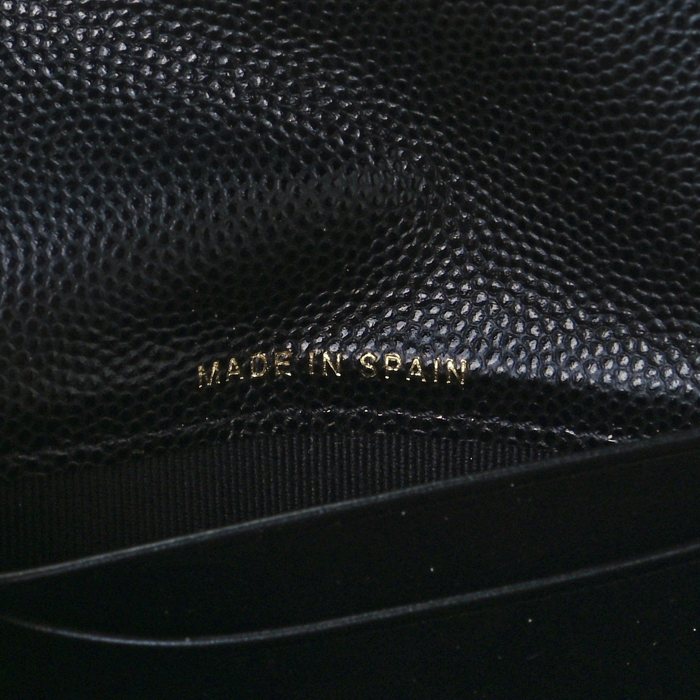 Caviar Quilted Crystal CC Large Gusset Flap Wallet Black
