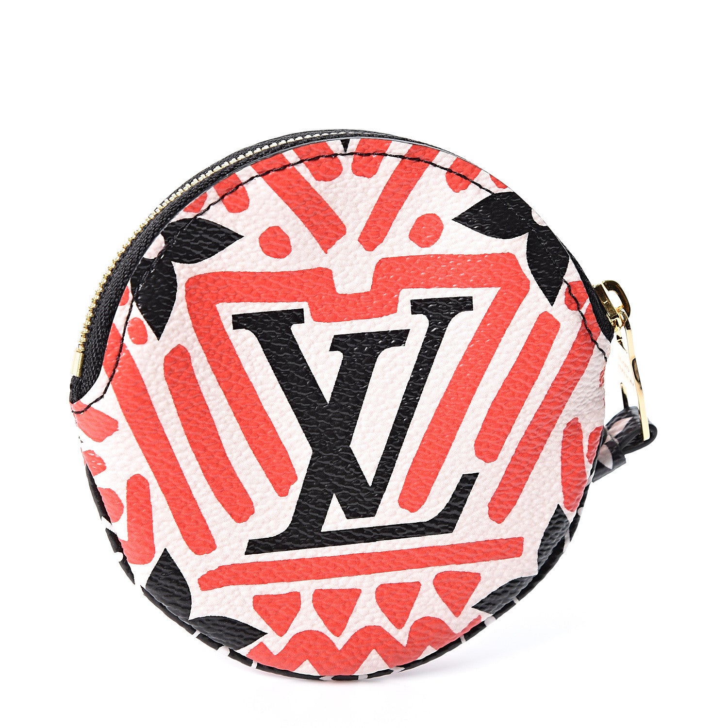 Louis Vuitton Monogram Giant Crafty Round Coin Purse Creme Rouge 2 of 7